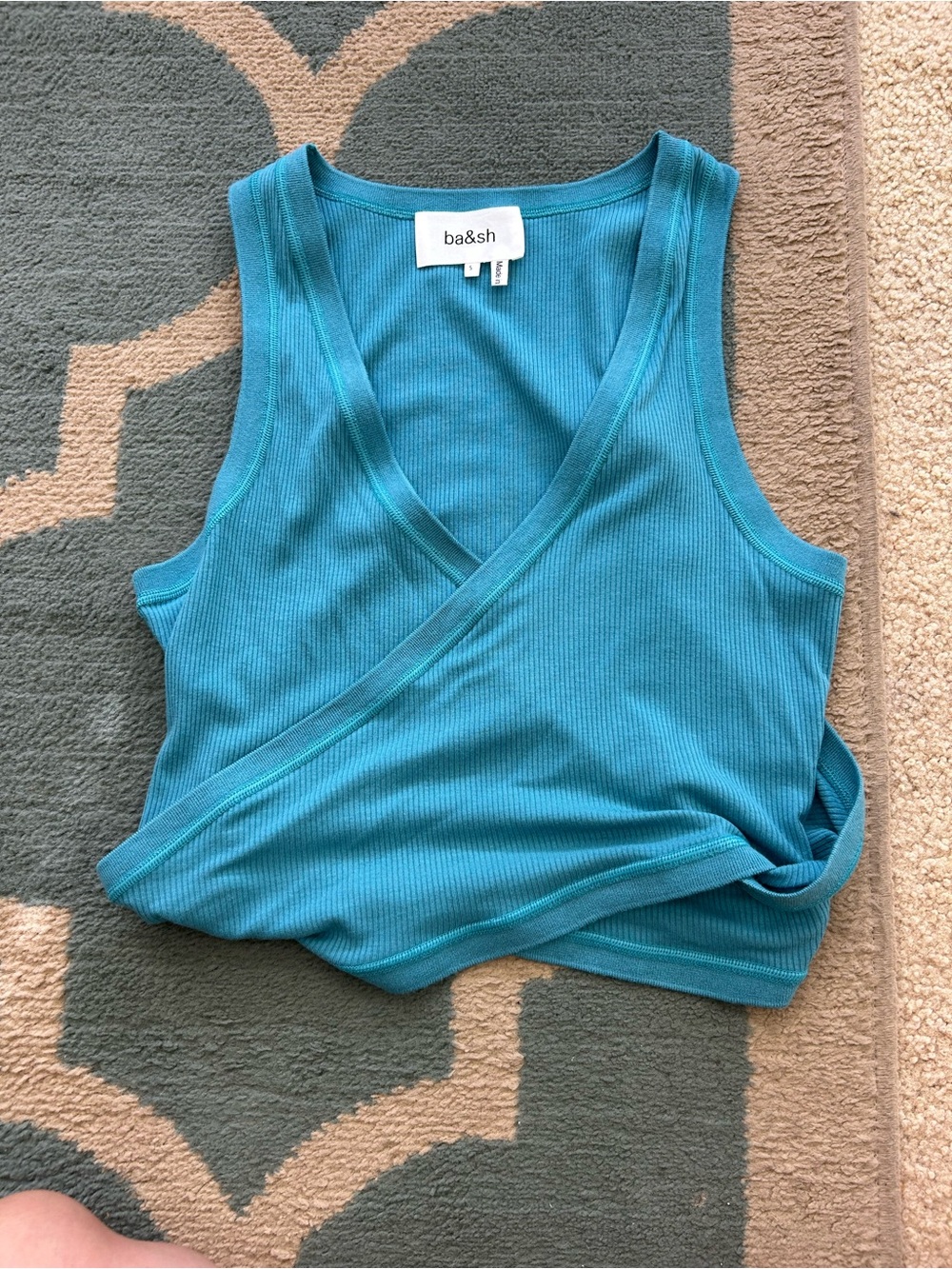 ba&sh Ribbed Wrap Tank - Picture 2 of 3